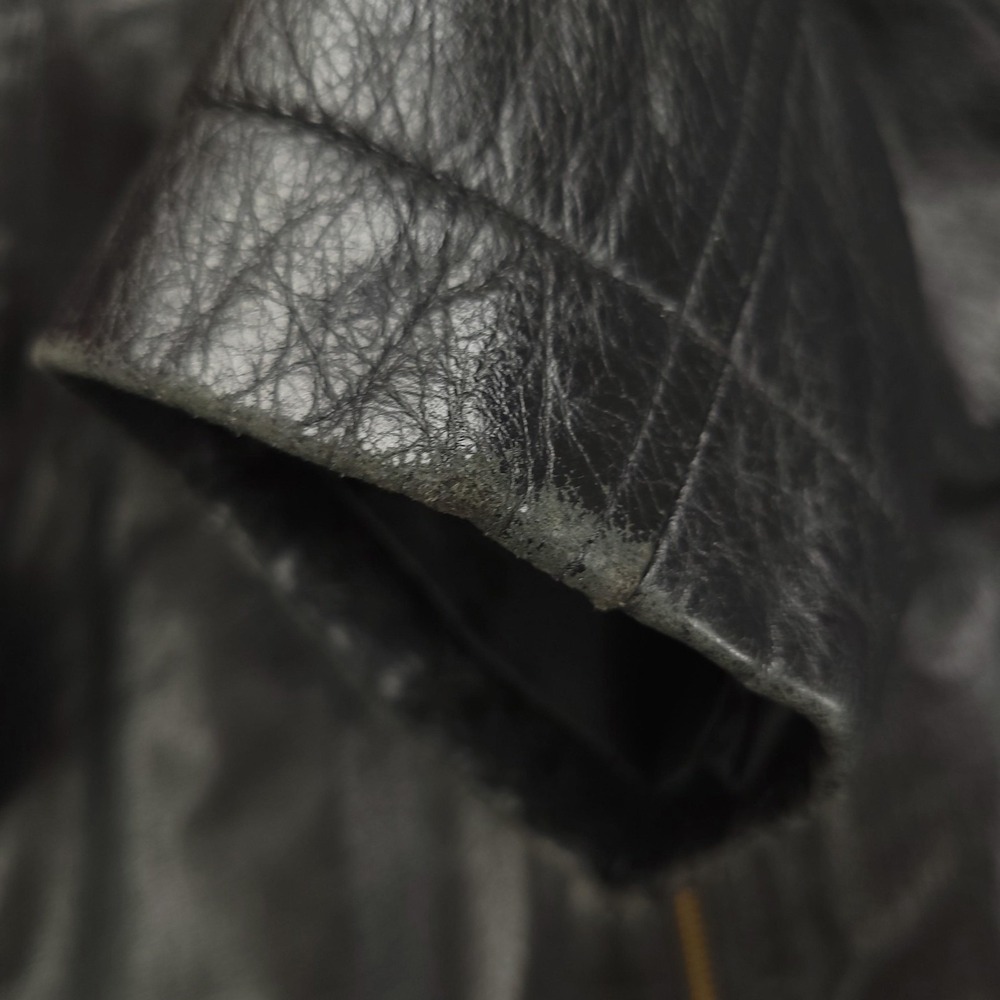 M‎ Julian Wilsons Leather Jacket Mens Medium Black Zip Front Buckle Pockets - Picture 7 of 16